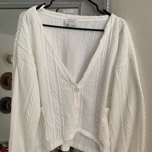 Sabo skirt white crop knit sweater - BRAND NEW